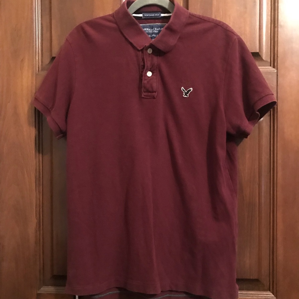 American Eagles Outfitters Men’s Burgundy Polo Top